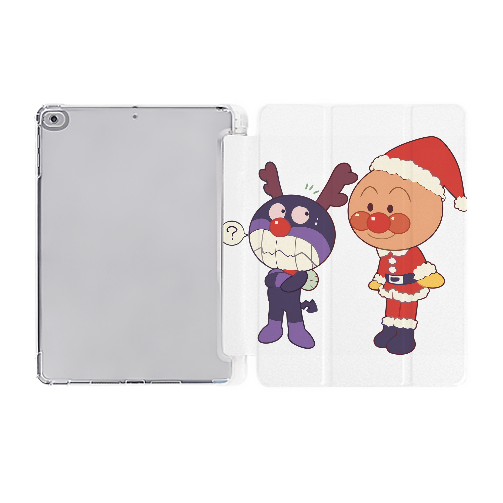（画像用） アンパンマン Anpanman IPad ケース ペン収納付き 三つ折りスタンド PUレザー×シリコン 対応機種9.5/10.5/10.9インチ
